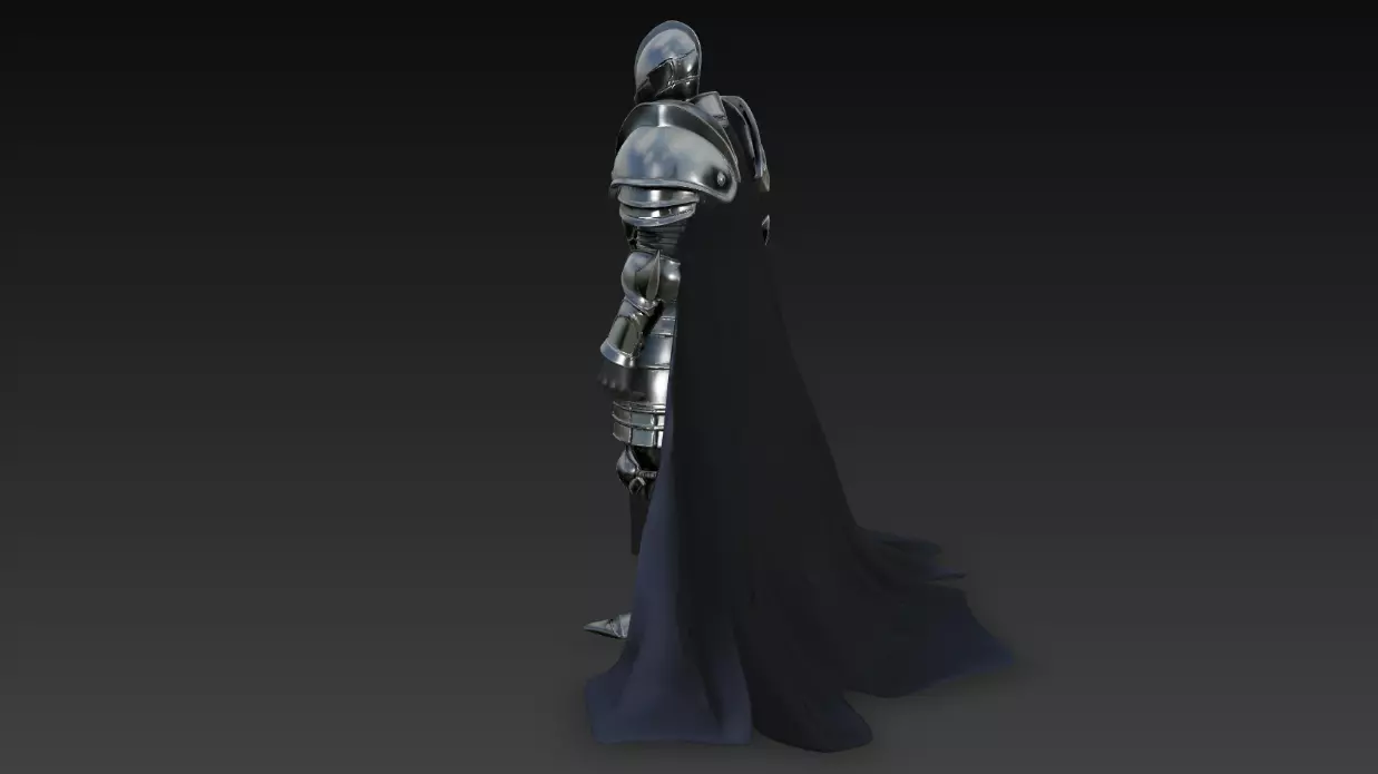 Dark Paladin - Highpoly Dark Fantasy Knight 3D Character  3D model_13