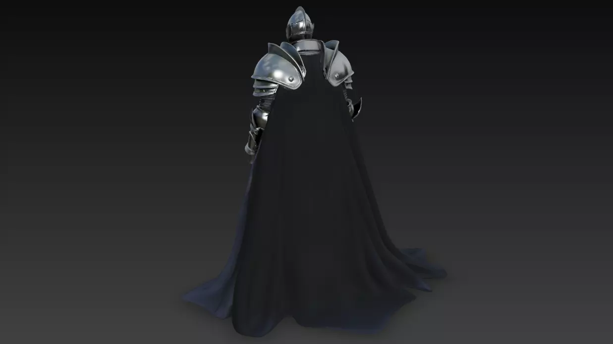 Dark Paladin - Highpoly Dark Fantasy Knight 3D Character  3D model_21
