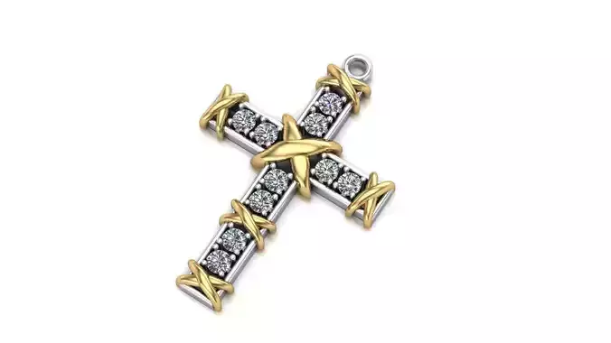 Cross pendant with knots