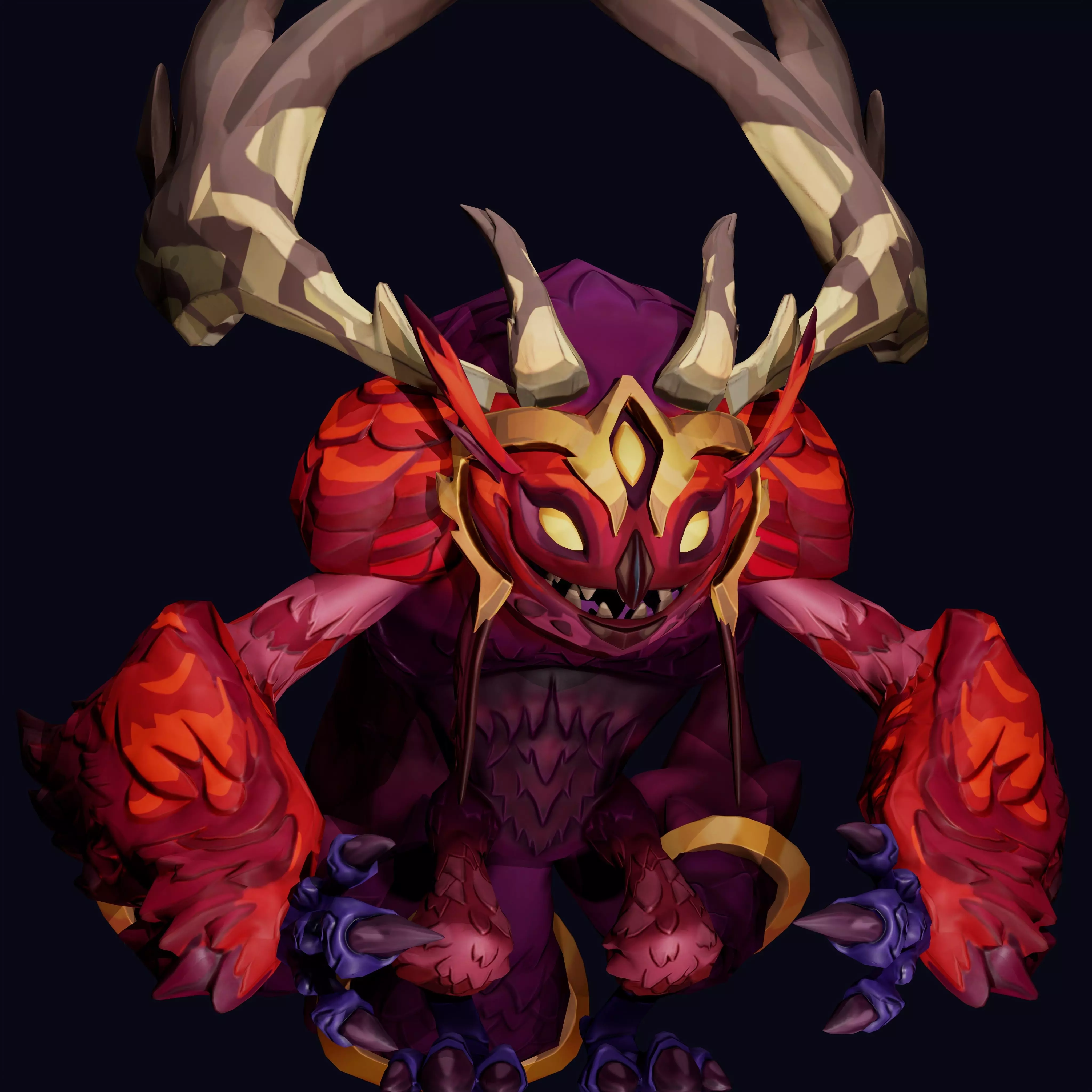 Owl Stylized Low-poly 3D model_0