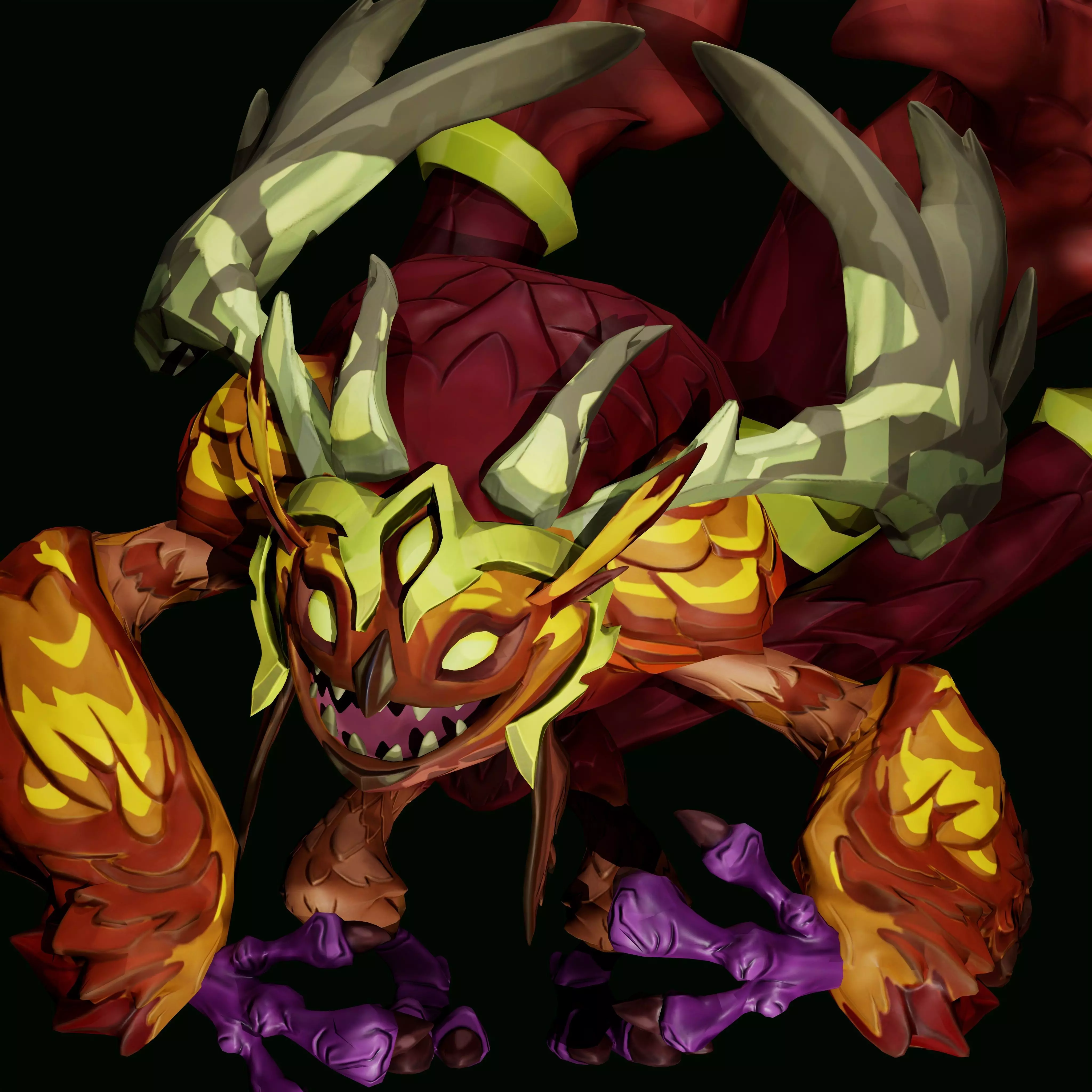 Owl Stylized Low-poly 3D model_5