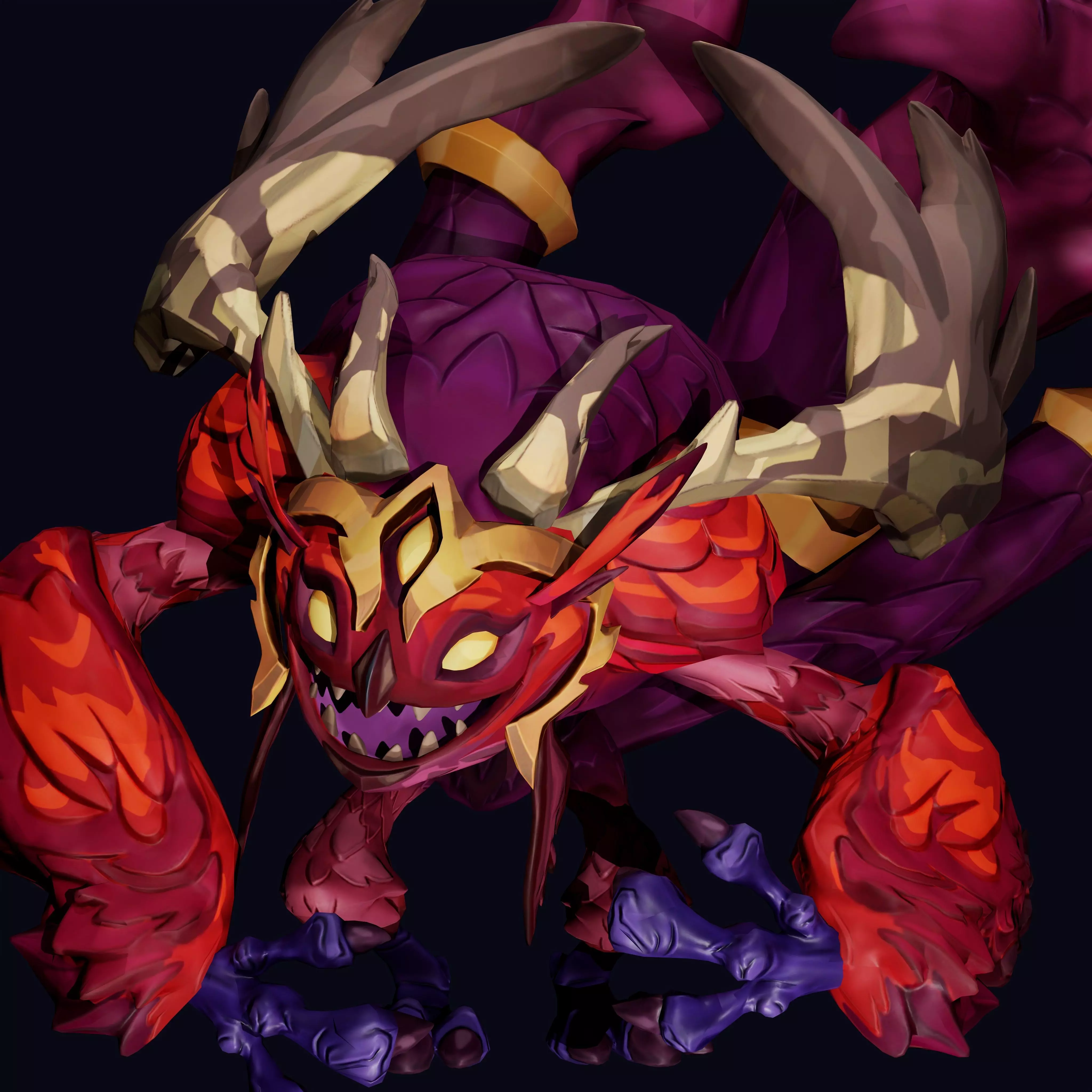 Owl Stylized Low-poly 3D model_1