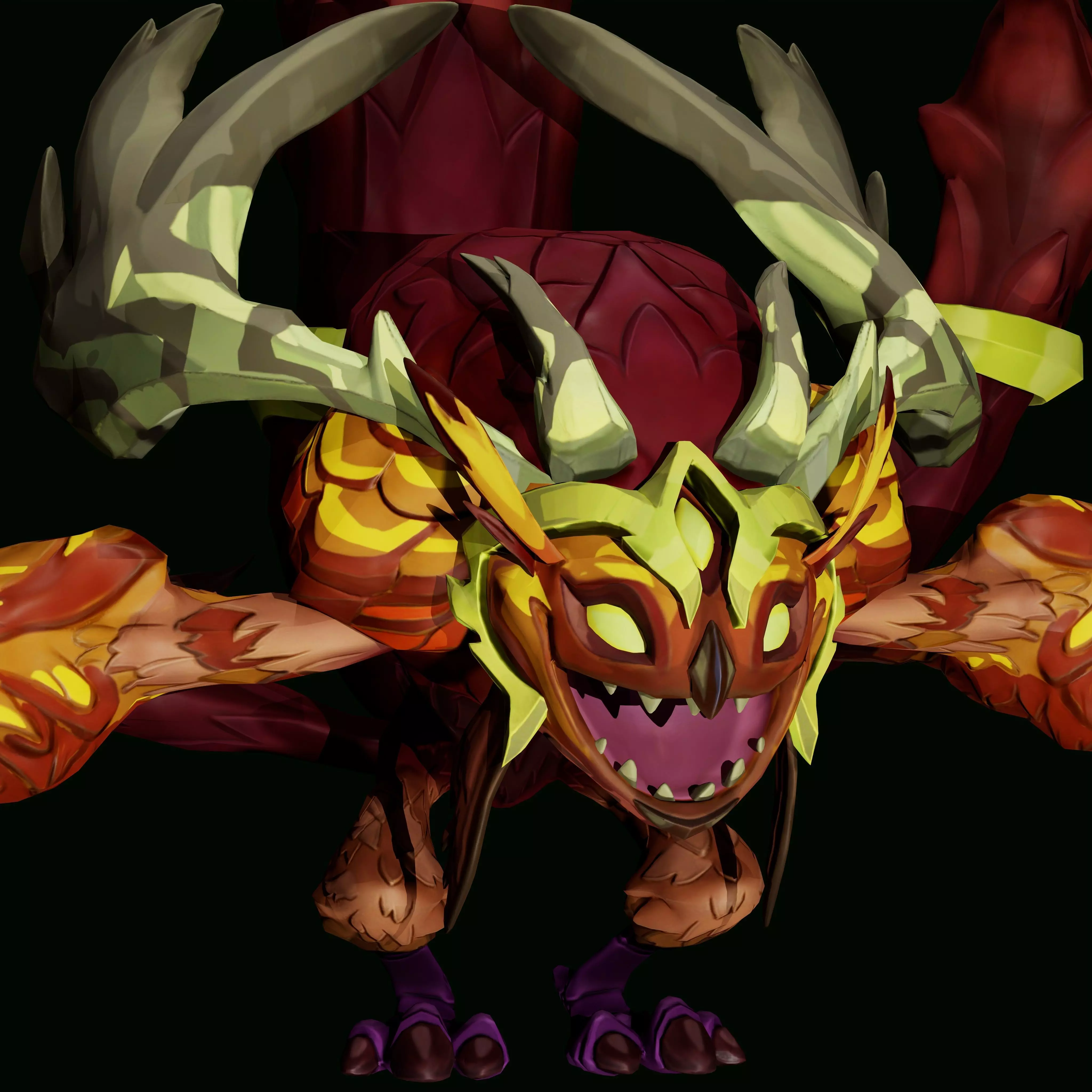 Owl Stylized Low-poly 3D model_7