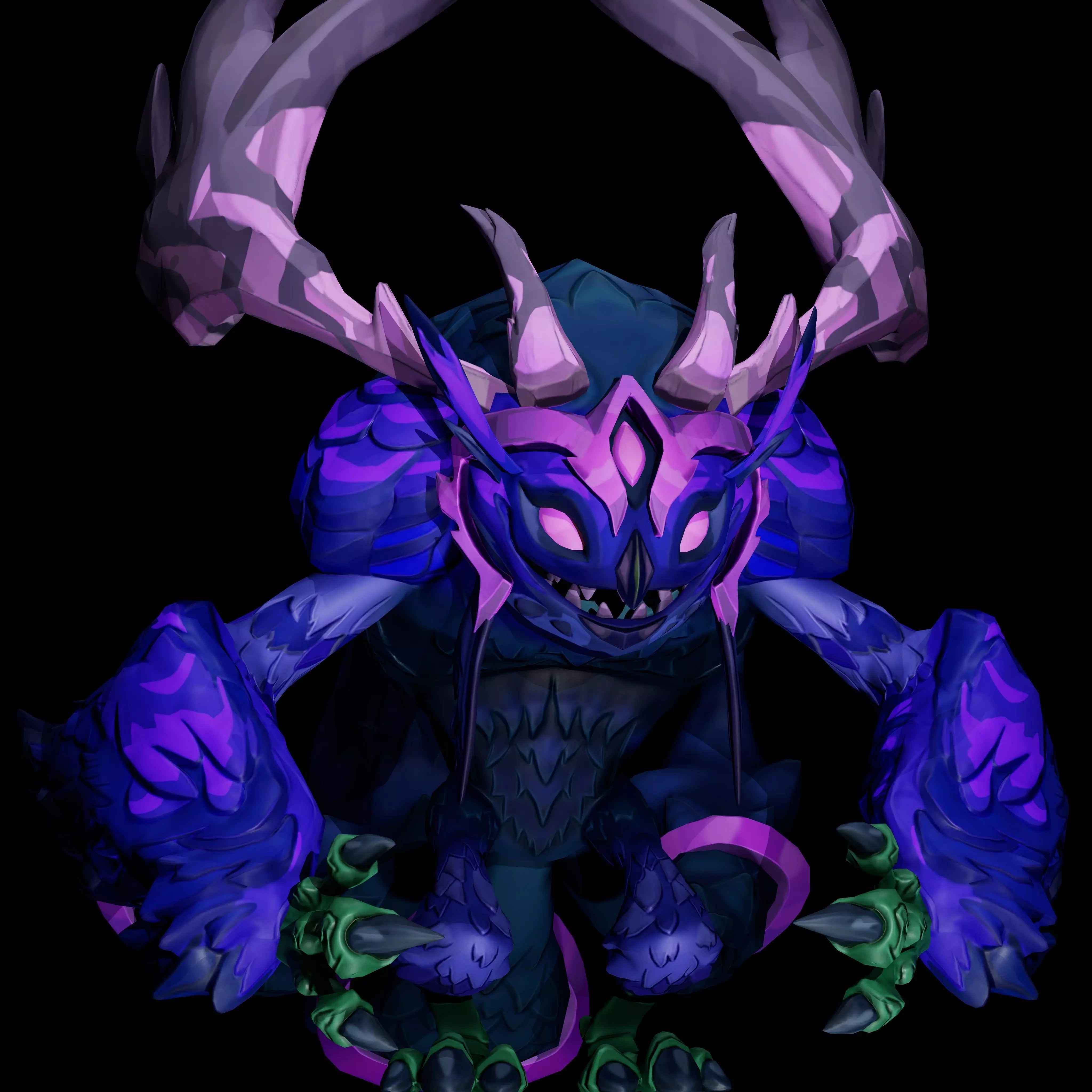 Owl Stylized Low-poly 3D model_8