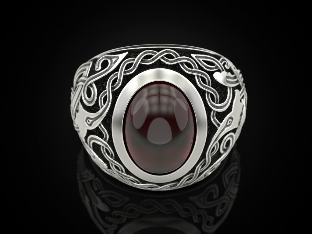 Celtic Man Rings 3D print model_5