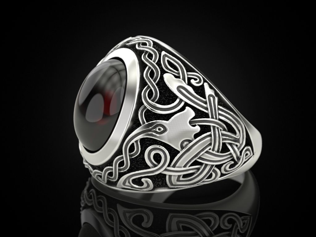 Celtic Man Rings 3D print model_3