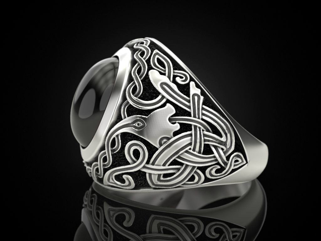 Celtic Man Rings 3D print model_2