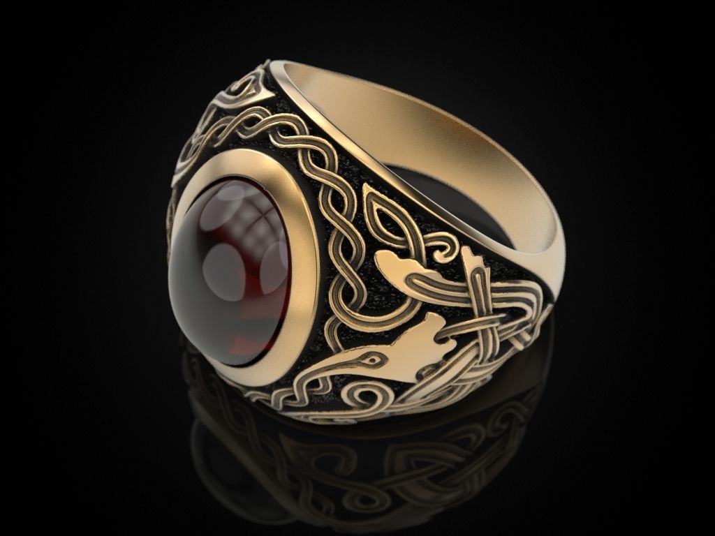 Celtic Man Rings 3D print model_11