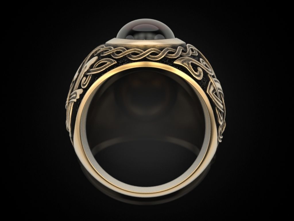 Celtic Man Rings 3D print model_10