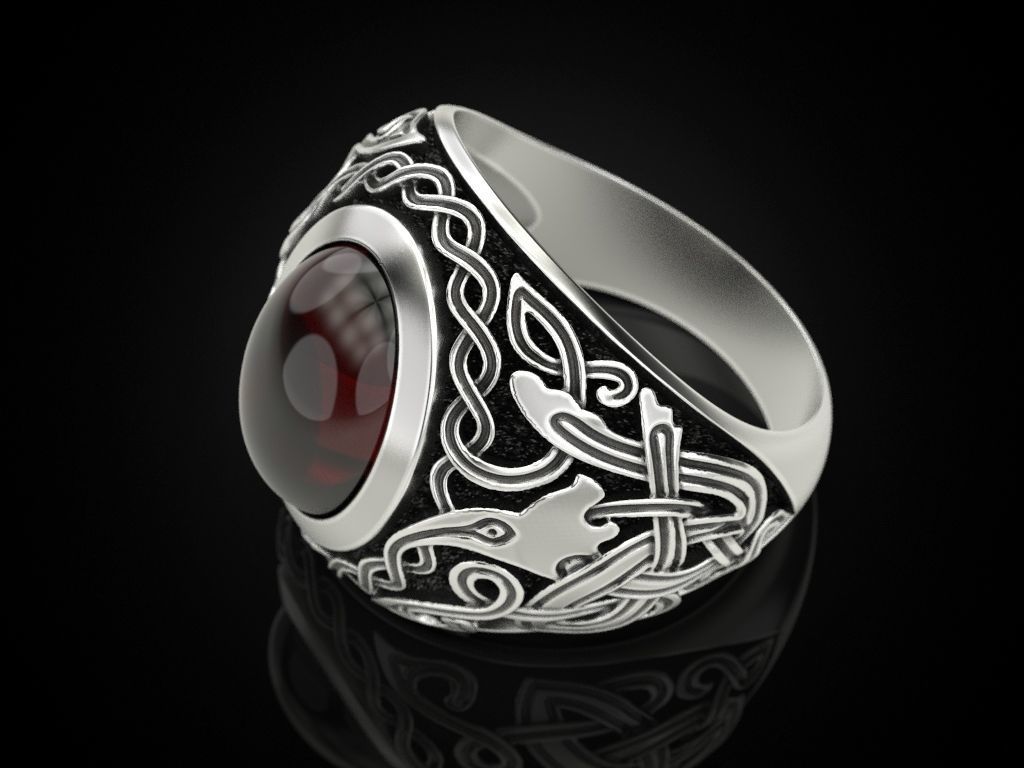 Celtic Man Rings 3D print model_6