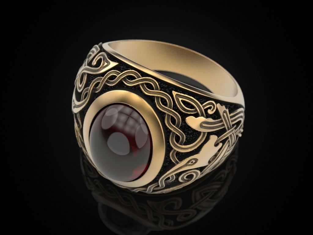Celtic Man Rings 3D print model_9