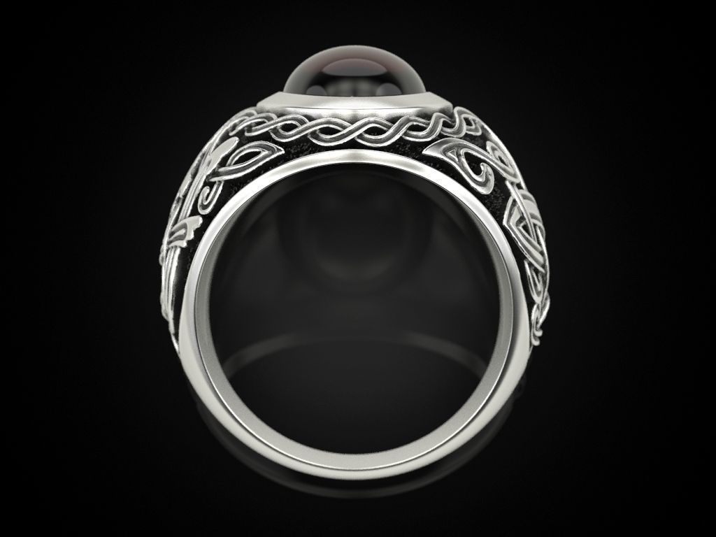 Celtic Man Rings 3D print model_7