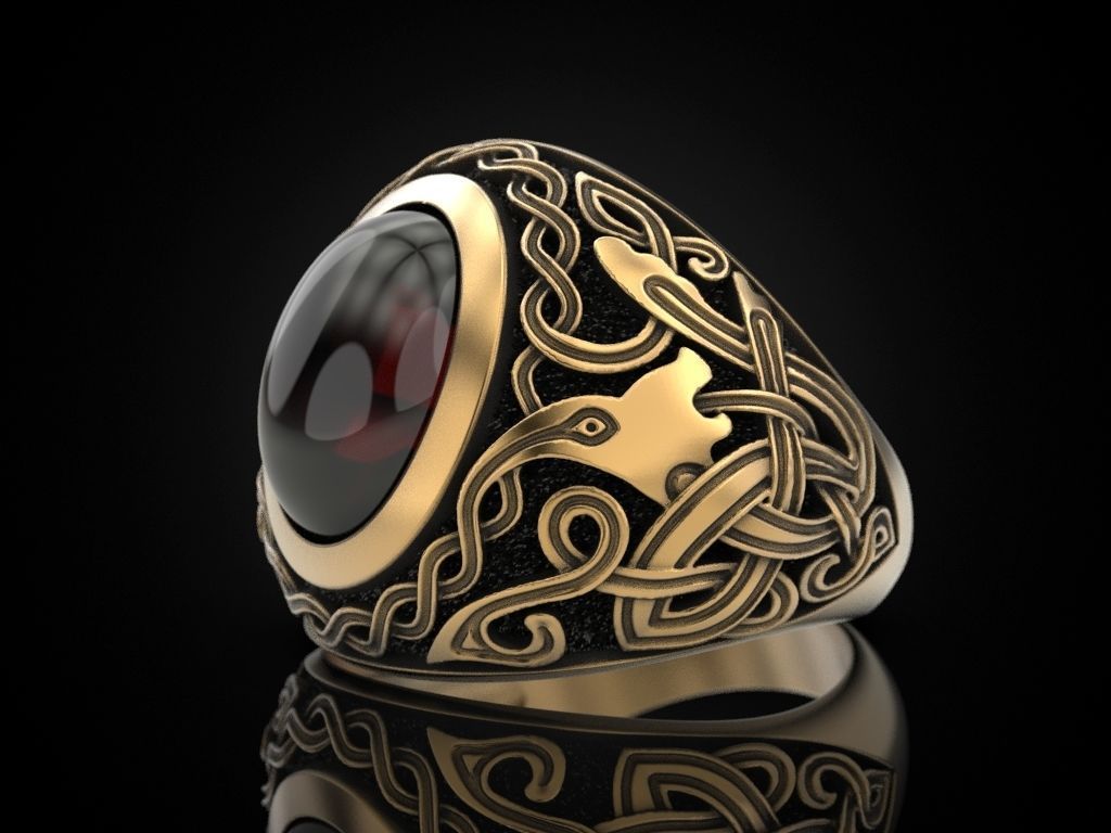 Celtic Man Rings 3D print model_12