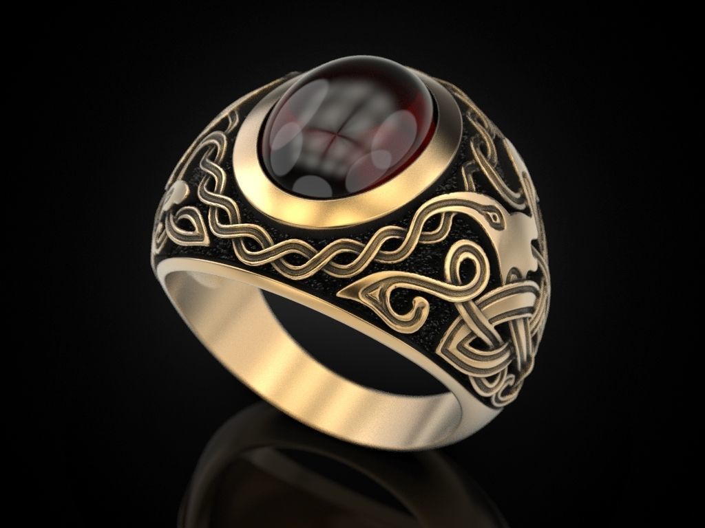 Celtic Man Rings 3D print model_8