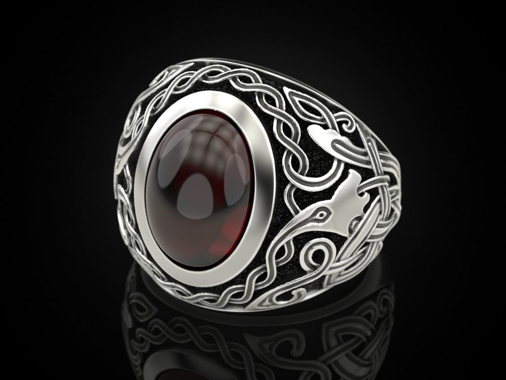 Celtic Man Rings 3D print model_1