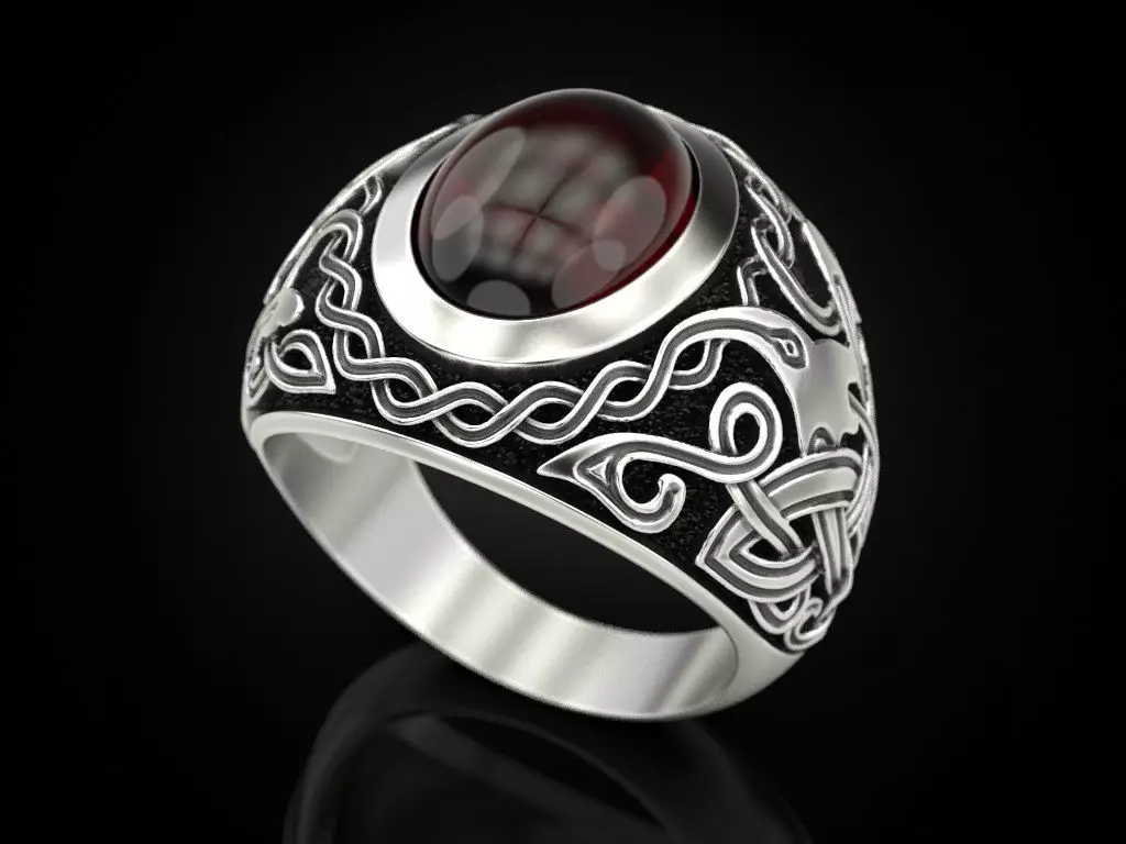 Celtic Man Rings 3D print model_0