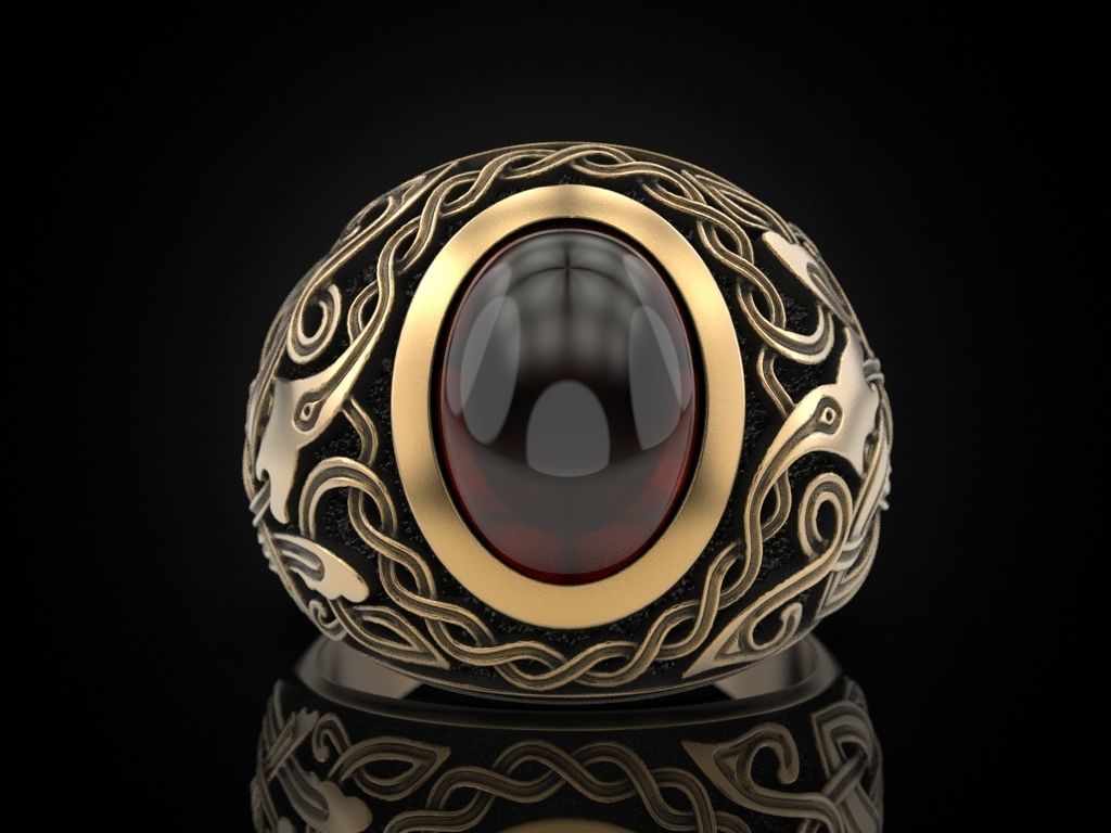Celtic Man Rings 3D print model_13