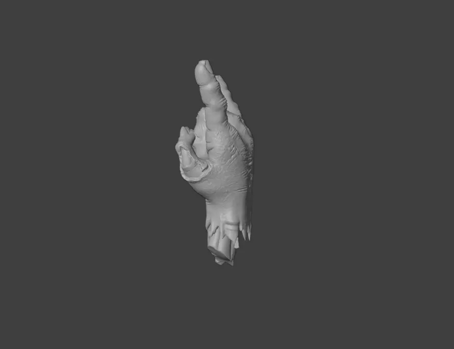 Zombie Rock Hand Low-poly 3D model_19