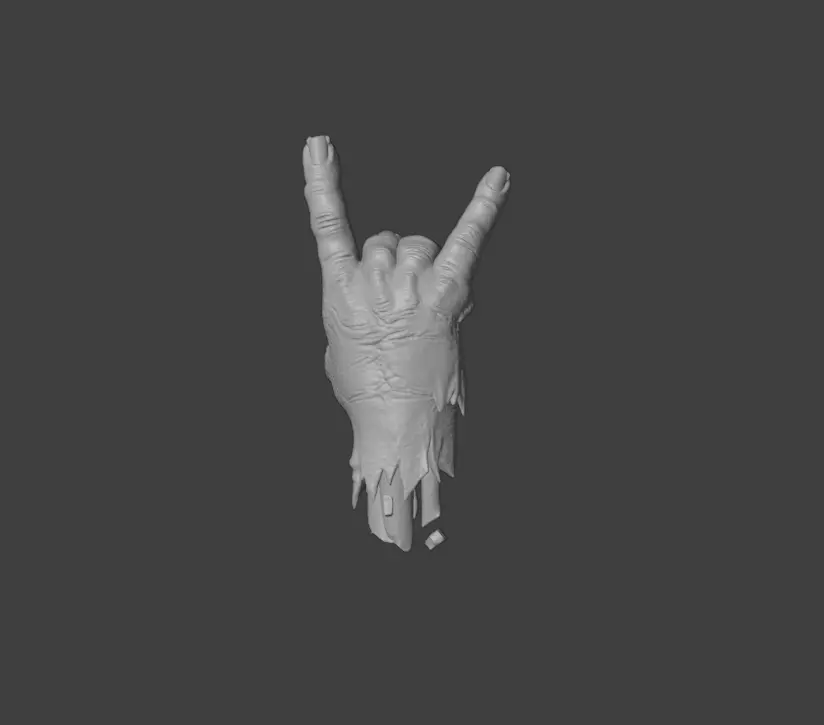Zombie Rock Hand Low-poly 3D model_18