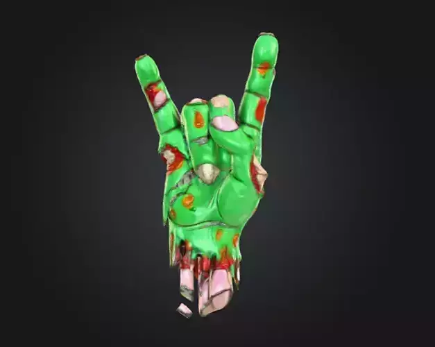 Zombie Rock Hand Low-poly 3D model Zombie Rock Hand Low-poly 3D model