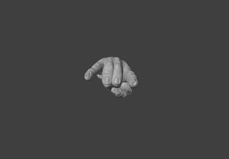 Zombie Rock Hand Low-poly 3D model_20