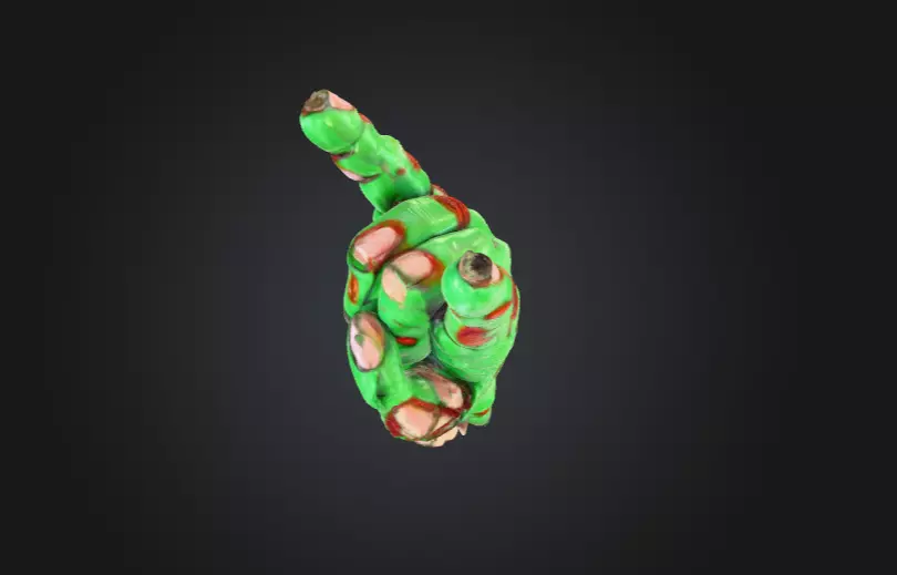 Zombie Rock Hand Low-poly 3D model_9