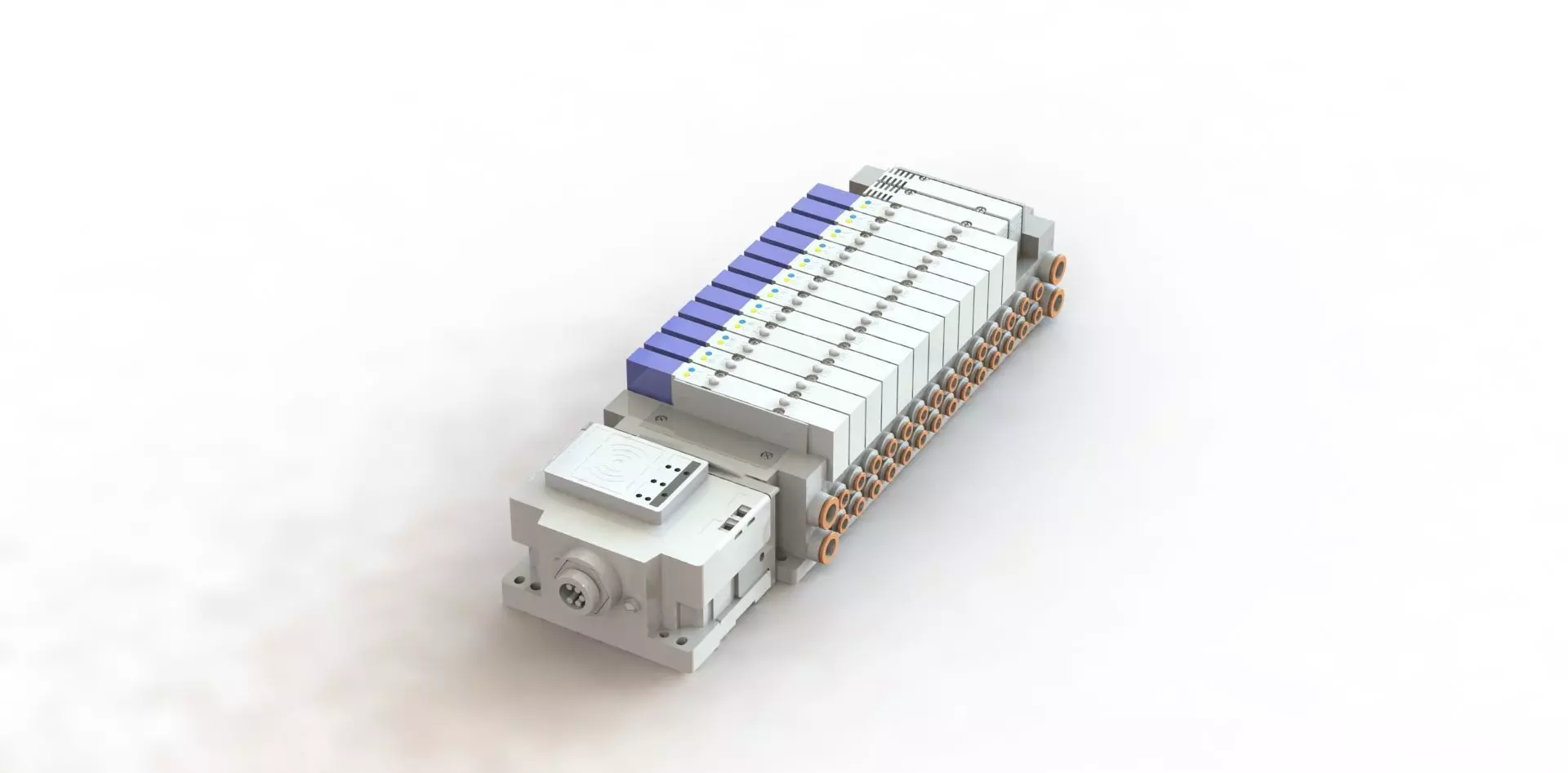 Bloco Manifold SMC SS5Y5 10S6WS2 14B C6D0 Block 3D model_0