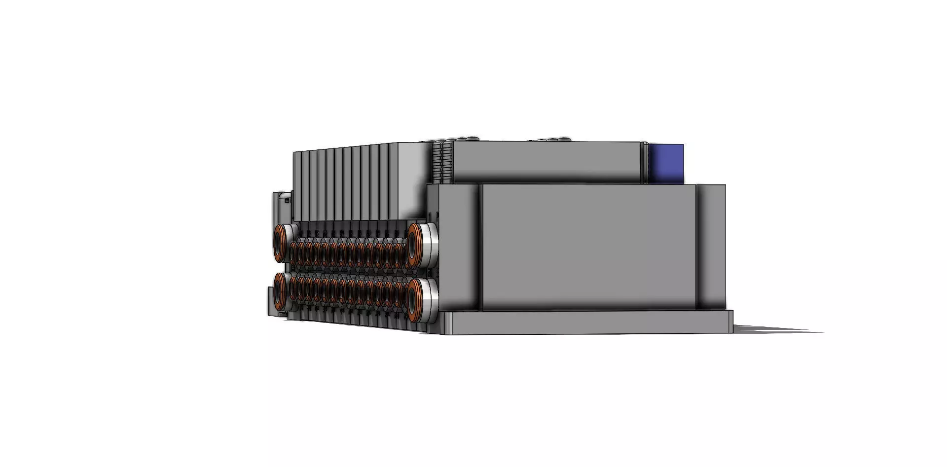 Bloco Manifold SMC SS5Y5 10S6WS2 14B C6D0 Block 3D model_17