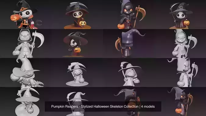 Pumpkin Reapers - Stylized Halloween Skeleton Collection Pumpkin Reapers - Stylized Halloween Skeleton Collection