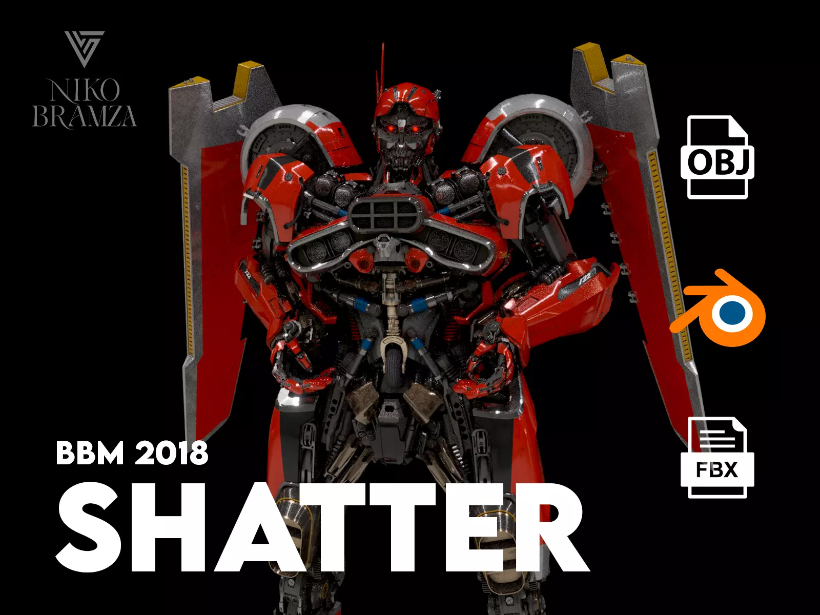 Transformers Shatter Bumblebee Movie 3D Model 3D model