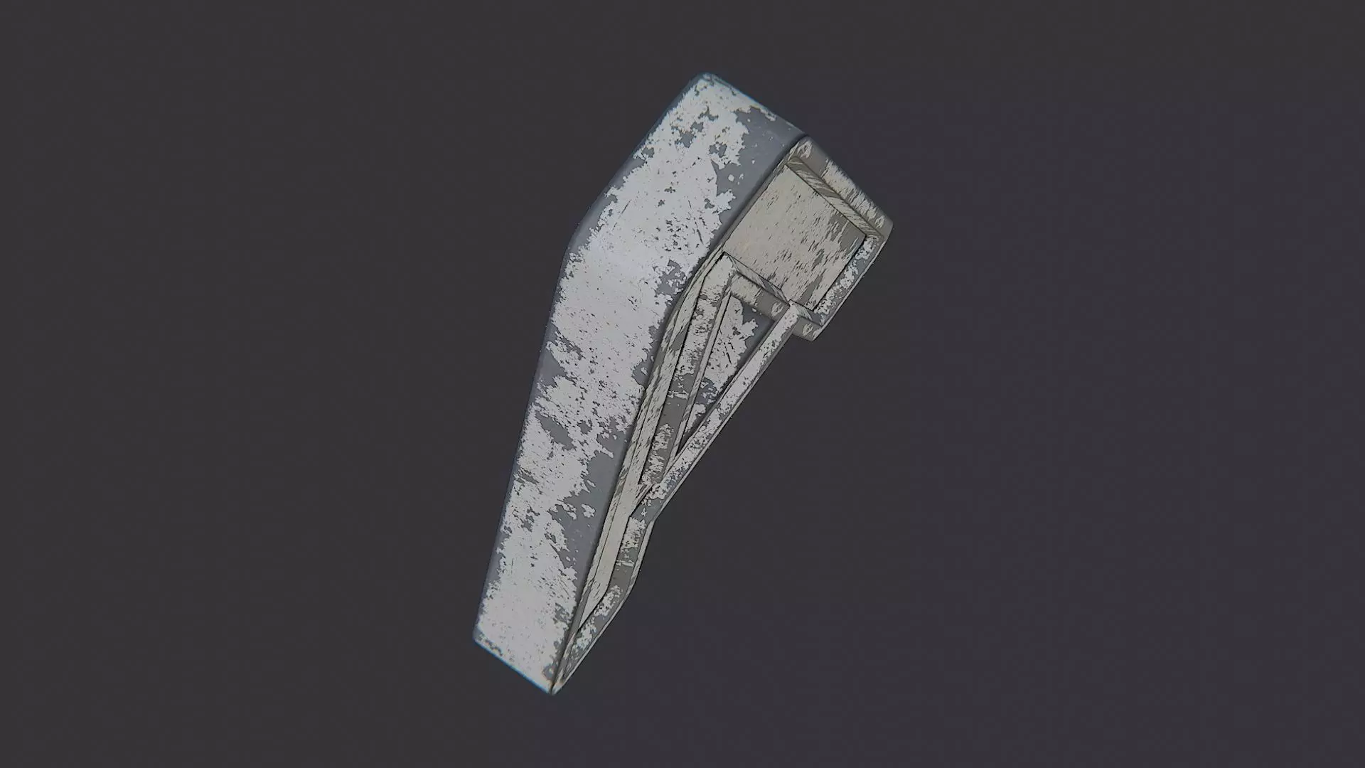 Cyrillic A Large Sign Letter Decor Low-poly 3D model_4