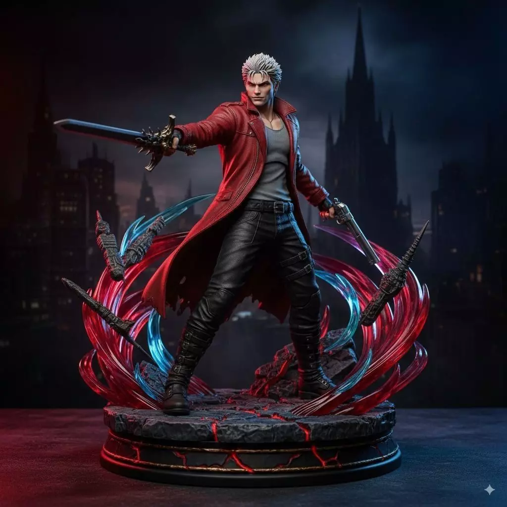 Demon Hunter in Red Free 3D print model_0