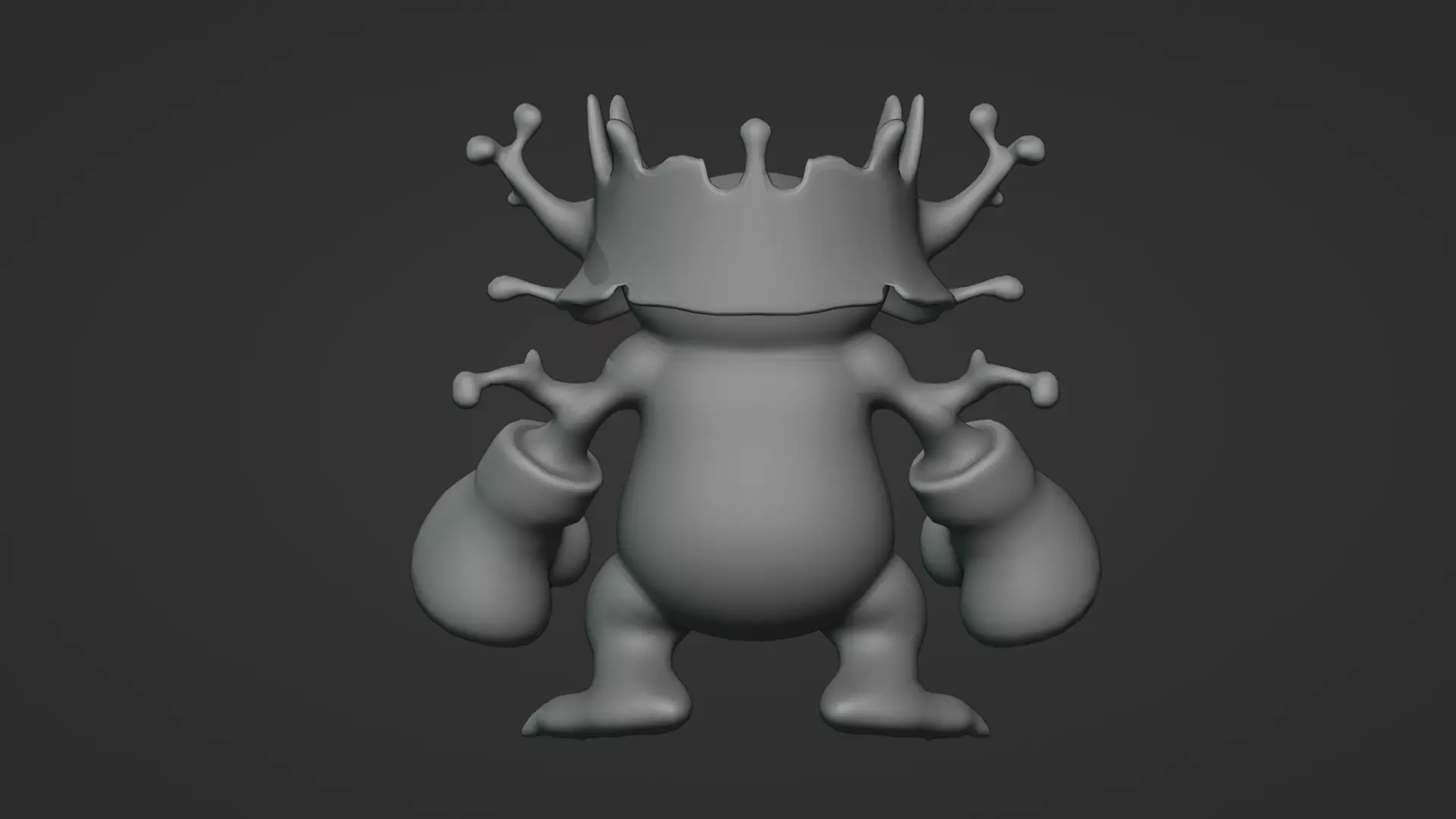 Tree Monster with Boxing Gloves Stylized Cartoon Low-poly 3D model_10