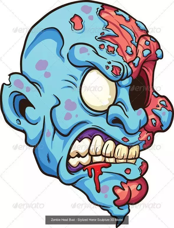 Undead Expressions - Stylized Zombie Head Collection _4