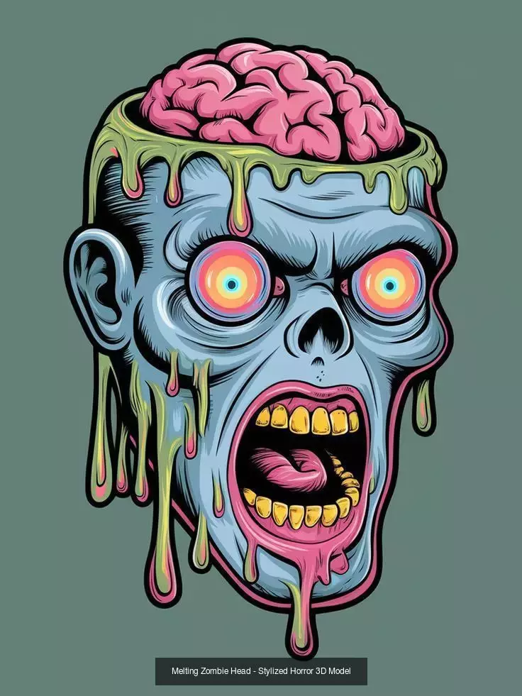 Undead Expressions - Stylized Zombie Head Collection _3