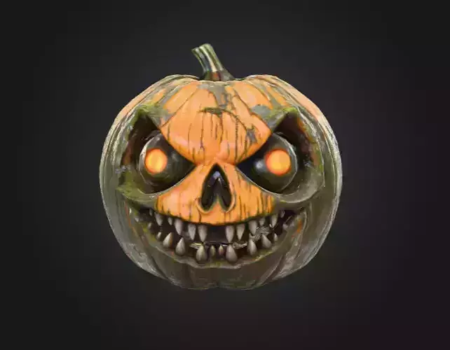 Halloween pumpkin Low-poly 3D model