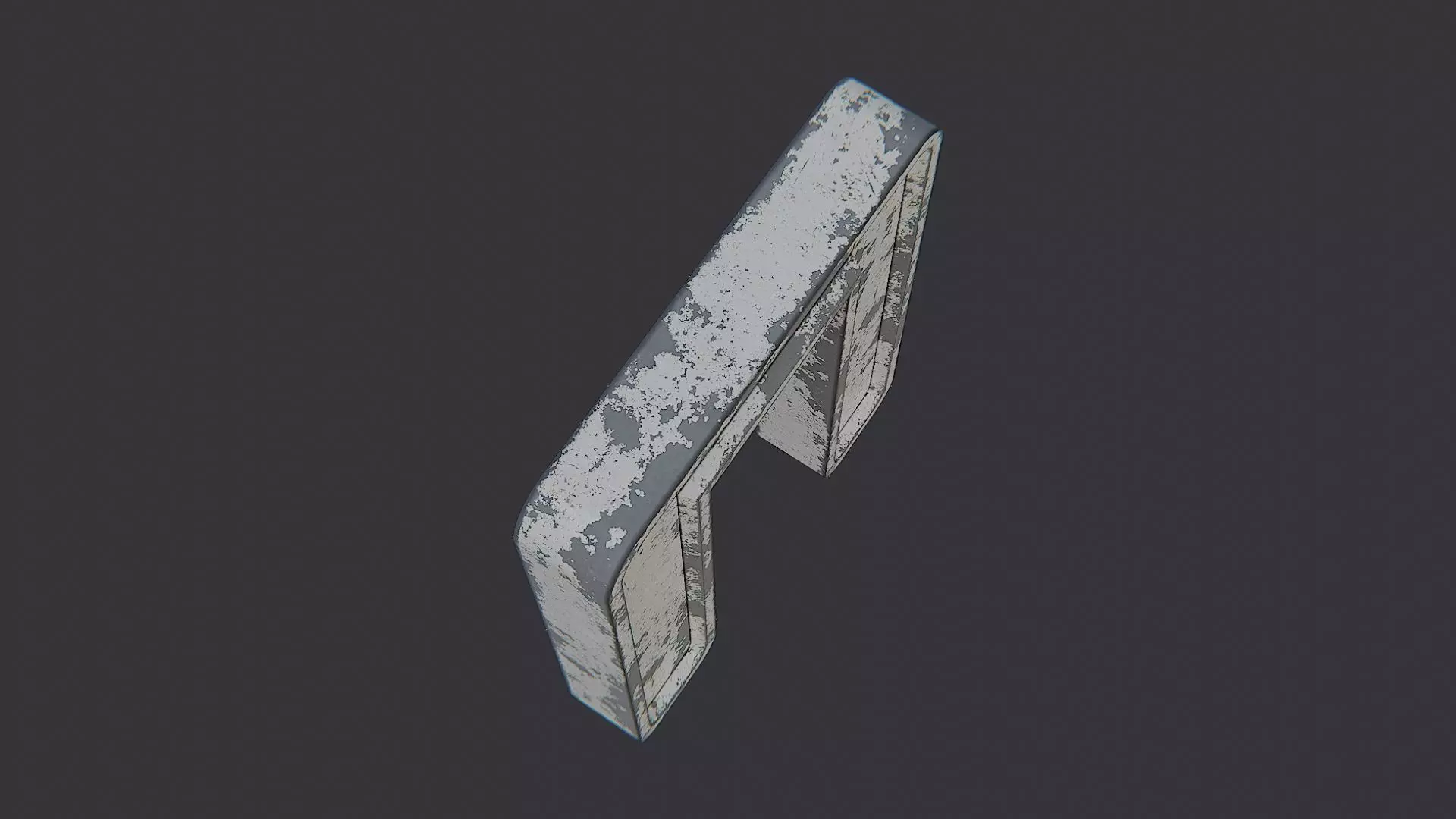 Cyrillic Sign Alphabet Large 17 Low-poly 3D model_4