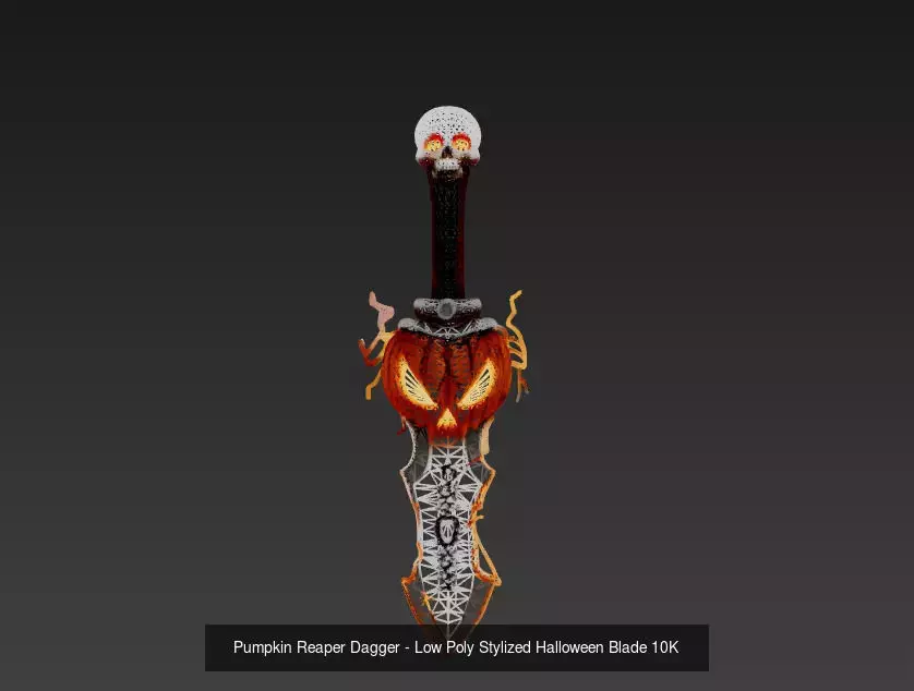 Dark Ritual - Low Poly Stylized Infernal Weapon Pack 10K 3D Model Collection_2