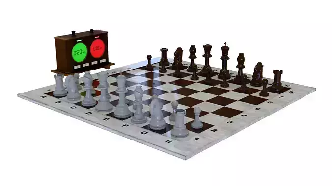 High Res Chess Set WOOD