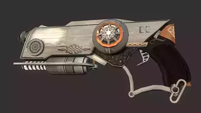 Space-Steampunk-Fantasy Handgun