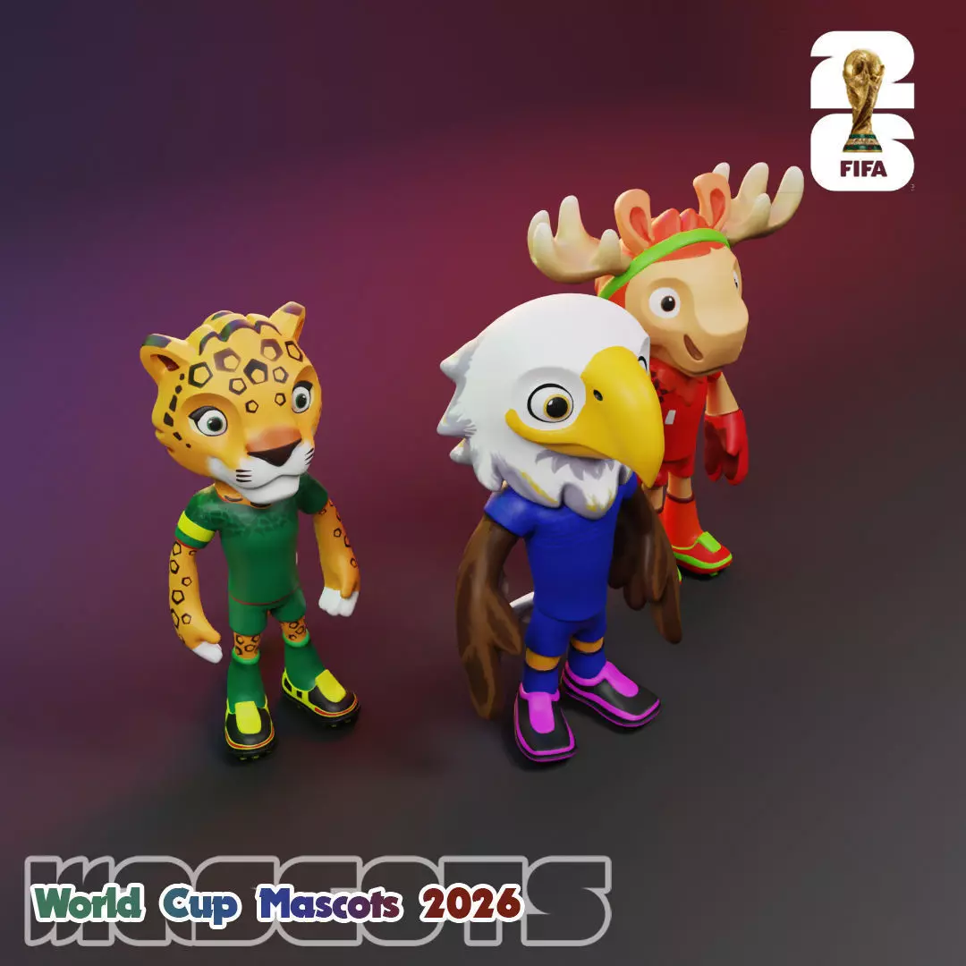 2026 World Cup Mascot Pack - Maple - Clutch - Zayu 3D print model_5