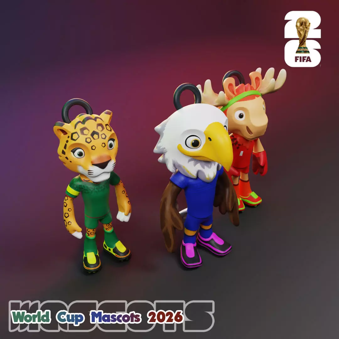 2026 World Cup Mascot Pack - Maple - Clutch - Zayu 3D print model_6
