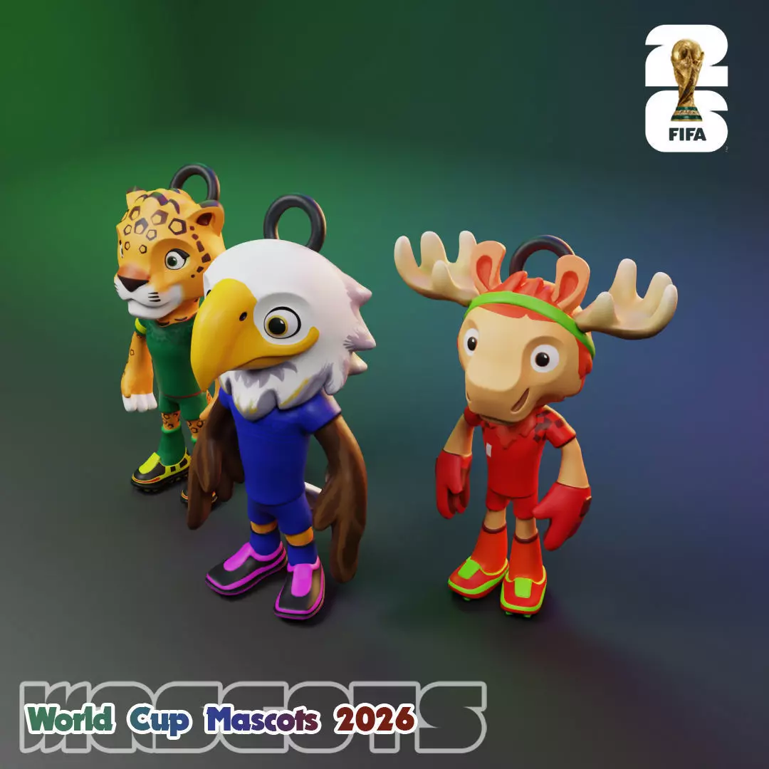 2026 World Cup Mascot Pack - Maple - Clutch - Zayu 3D print model_3