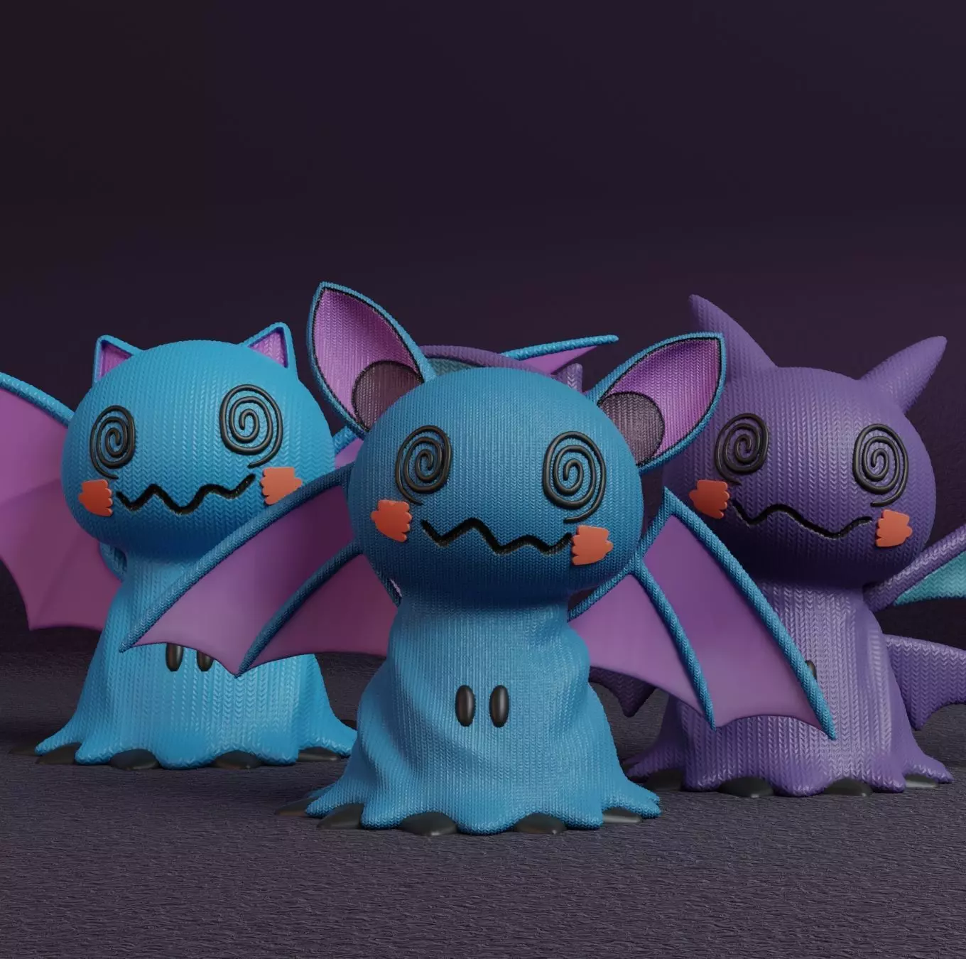 Pokemon - Mimikyu Zubat Golbat and Crobat 3D print model_0