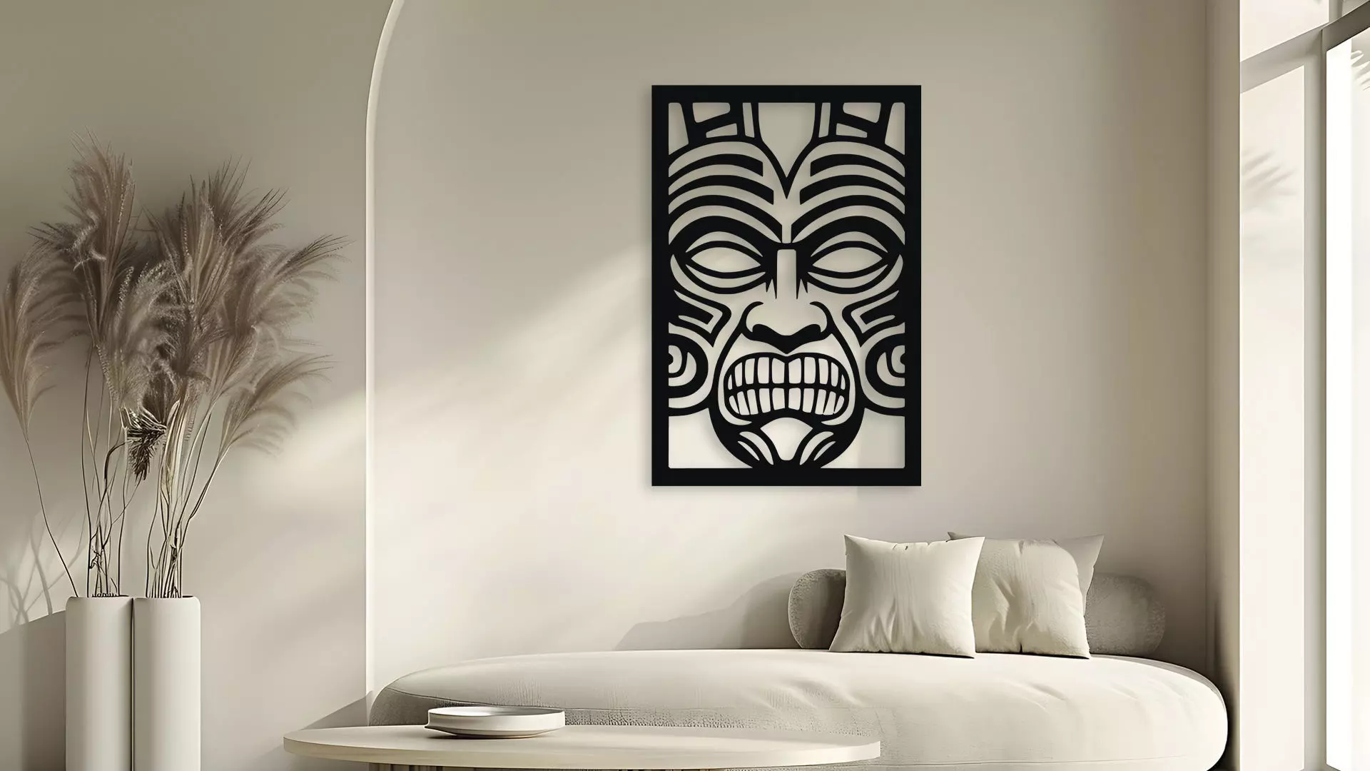 Tribal Tiki Mask Wall Decor Art 3D model_5