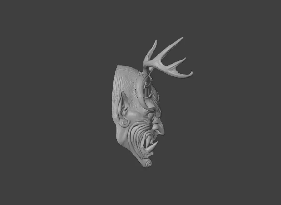 Infernal Antlered Demon Low-poly 3D model_17