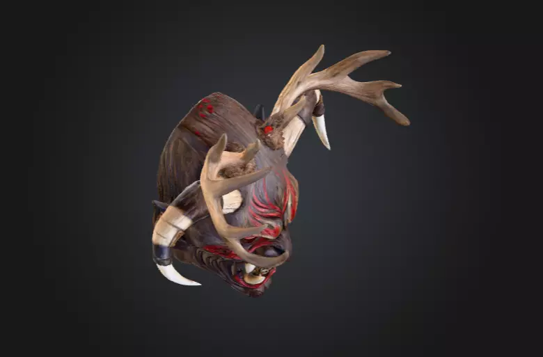 Infernal Antlered Demon Low-poly 3D model_11