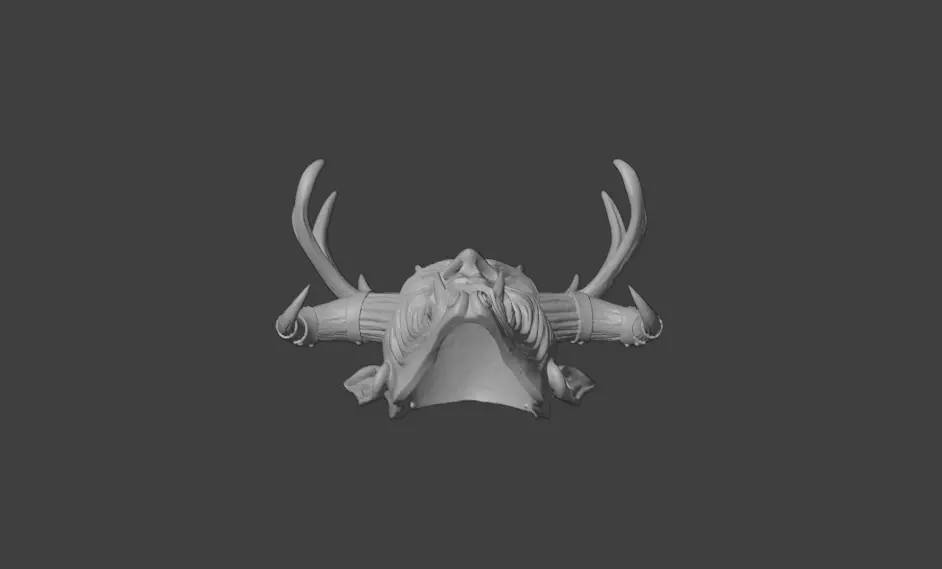 Infernal Antlered Demon Low-poly 3D model_21