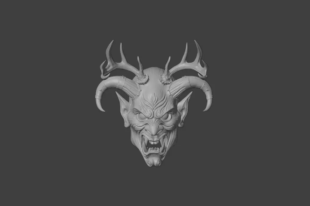 Infernal Antlered Demon Low-poly 3D model_16