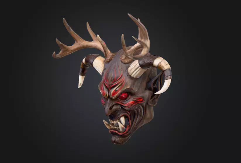 Infernal Antlered Demon Low-poly 3D model_8